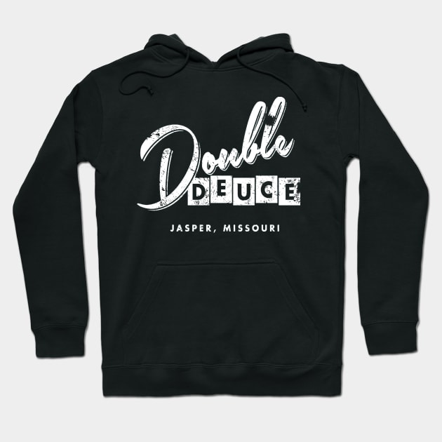 double deuce white Hoodie by Regx Food Cosmic